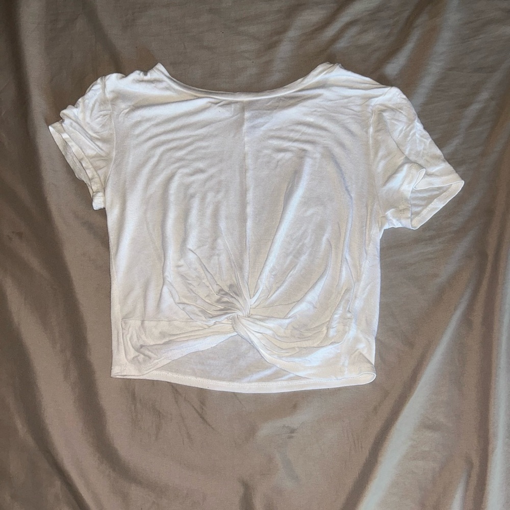 Selling plain white cropped tee!